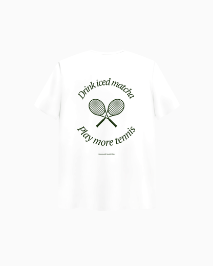 “Drink Iced Matcha, Play More Tennis” Shirt - Greenwich Social Club