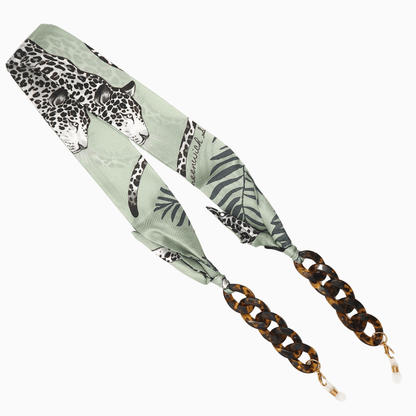 Leopard in Jungle Twill Silk Chain - Greenwich Social Club